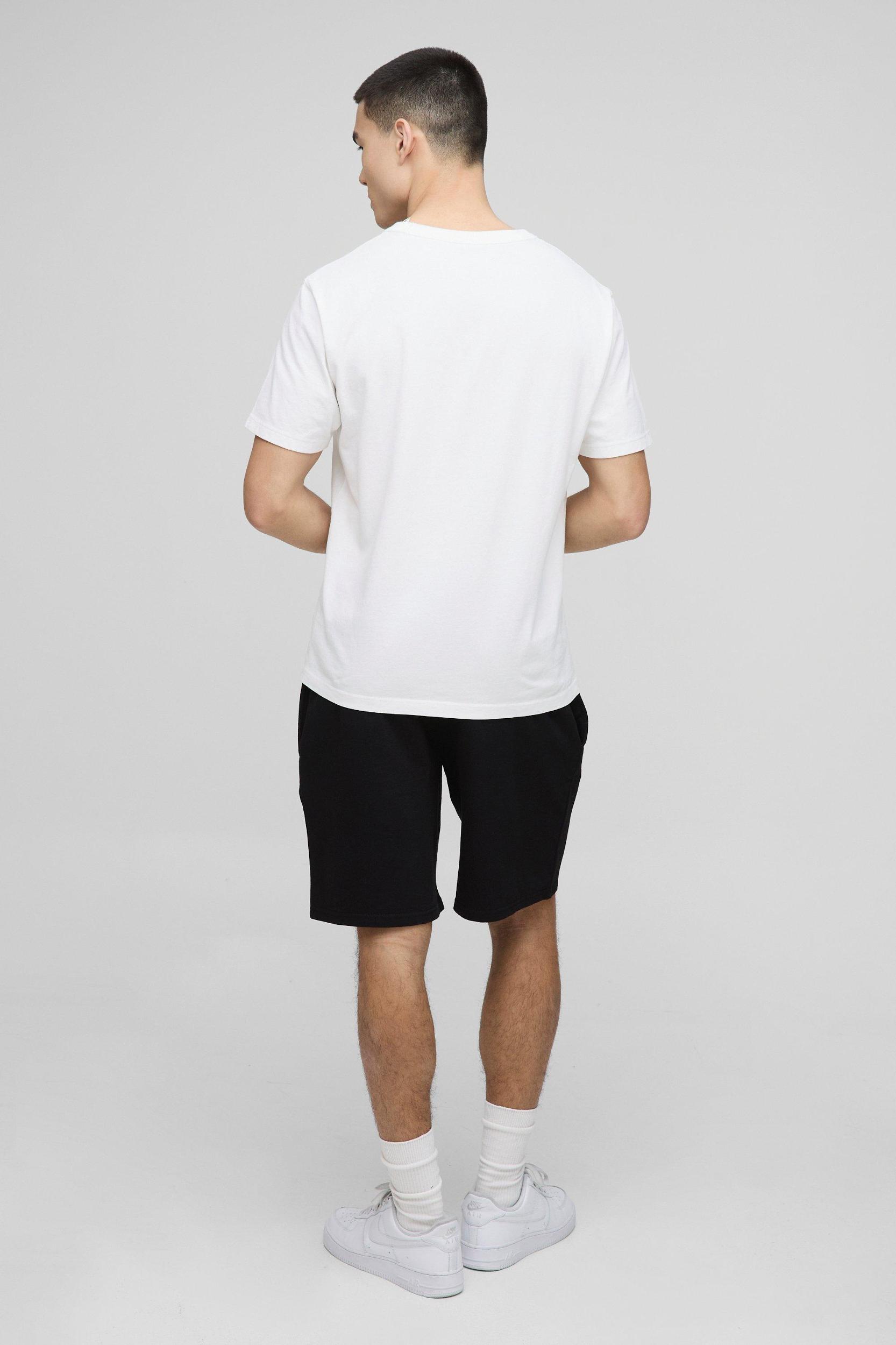 260GSM Loopback Basic Oversized Mid Length Short | boohooMAN USA Product Image
