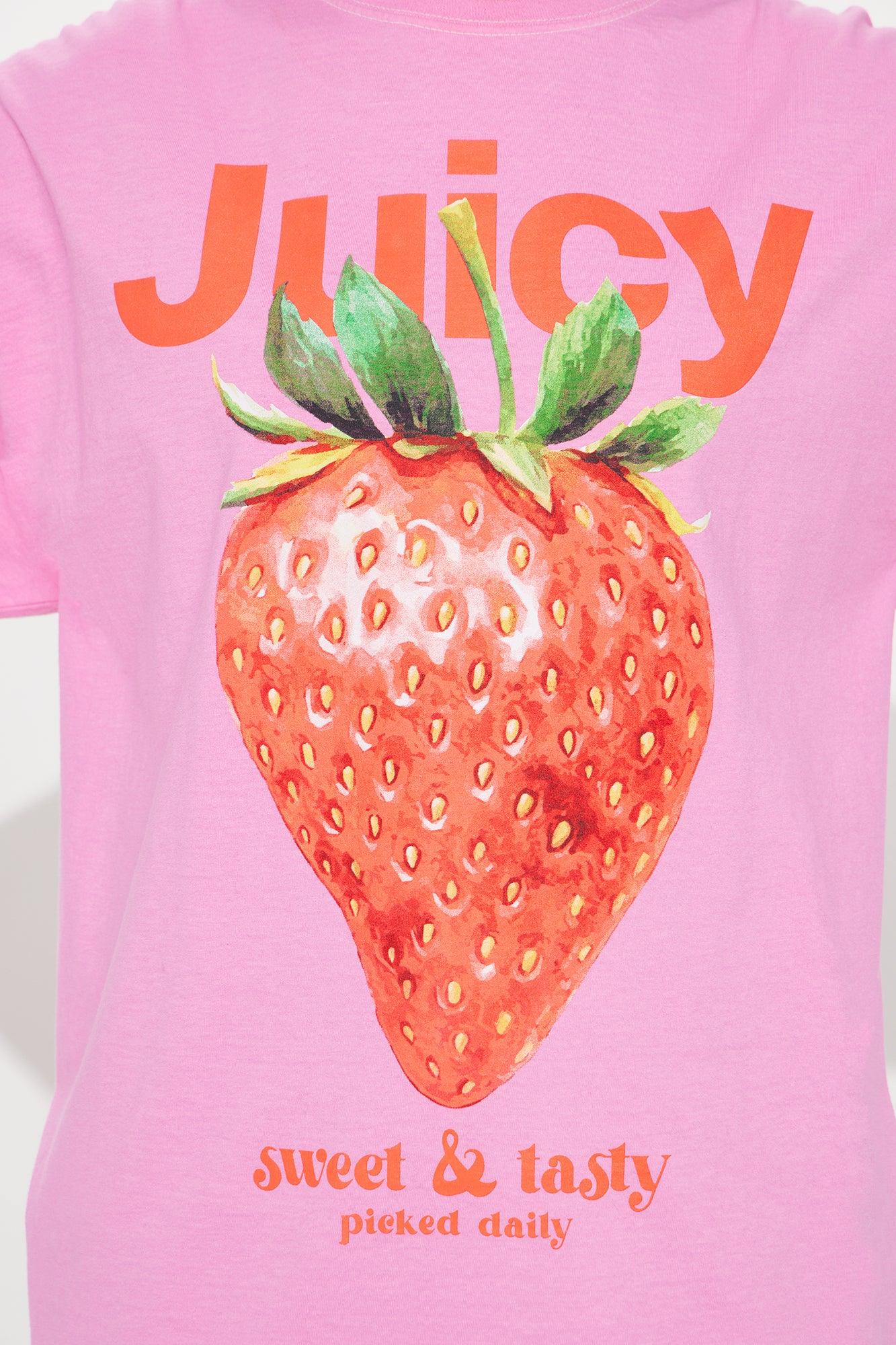 Juicy Summer Oversized Washed Tee - Pink Product Image