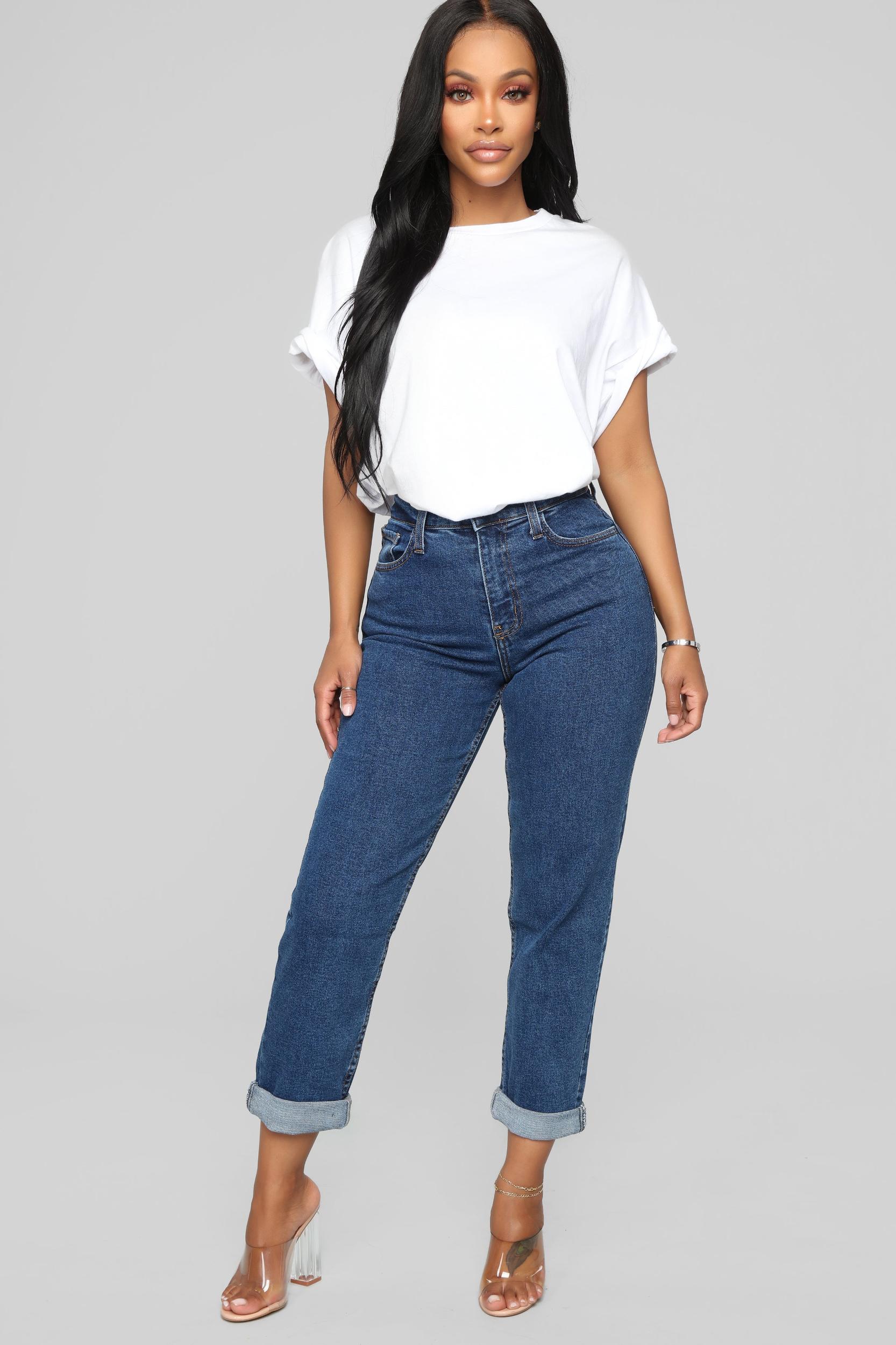 I Got It From My Mama Jeans - Dark Denim Product Image