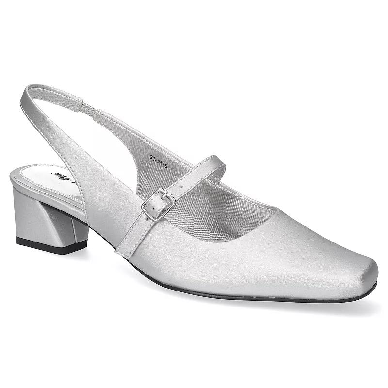 Easy Street Women's Cameo Square Toe Slingback Pumps,  Product Image