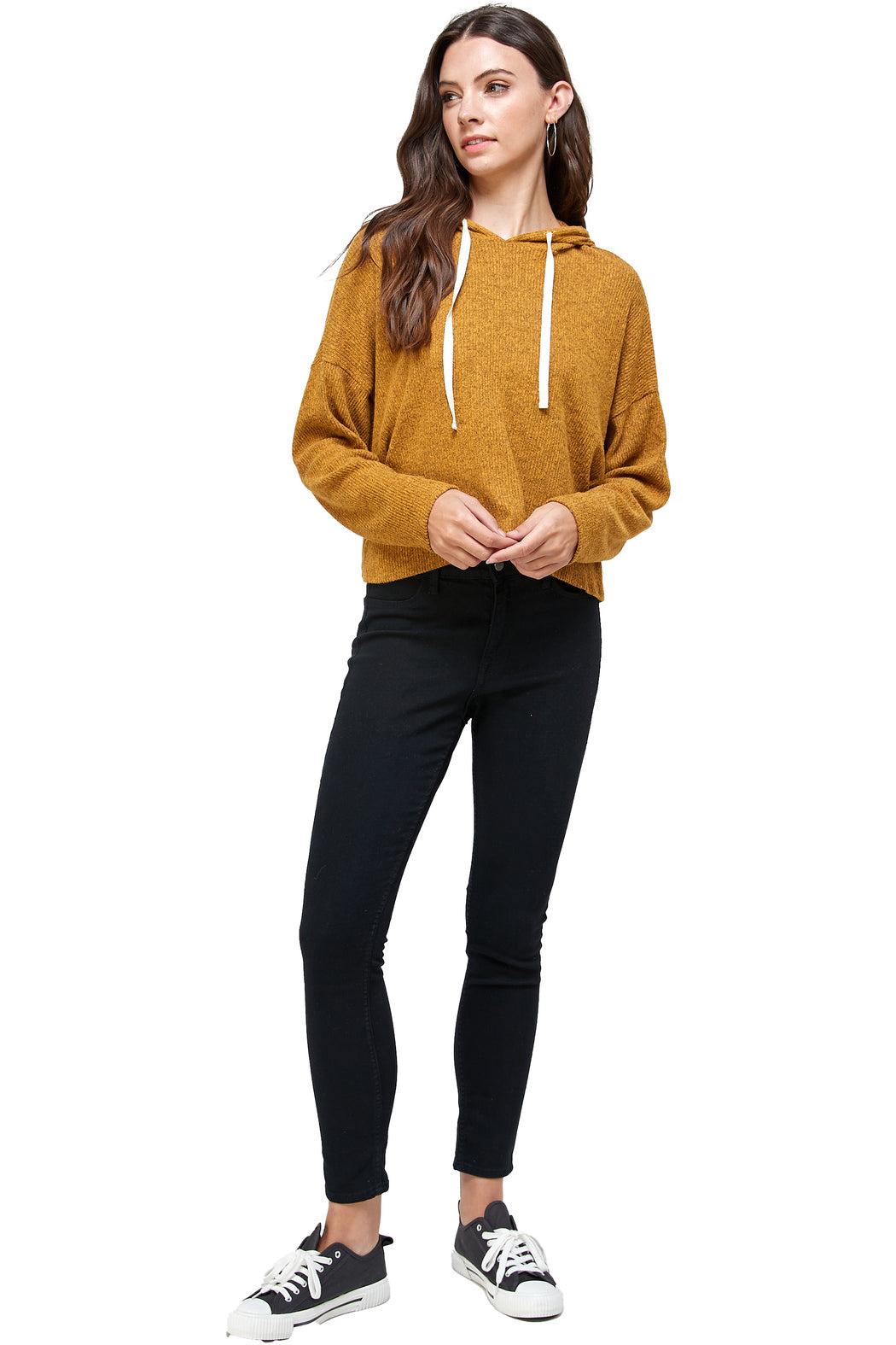 Hooded Hoodie Sweatshirt Top Product Image