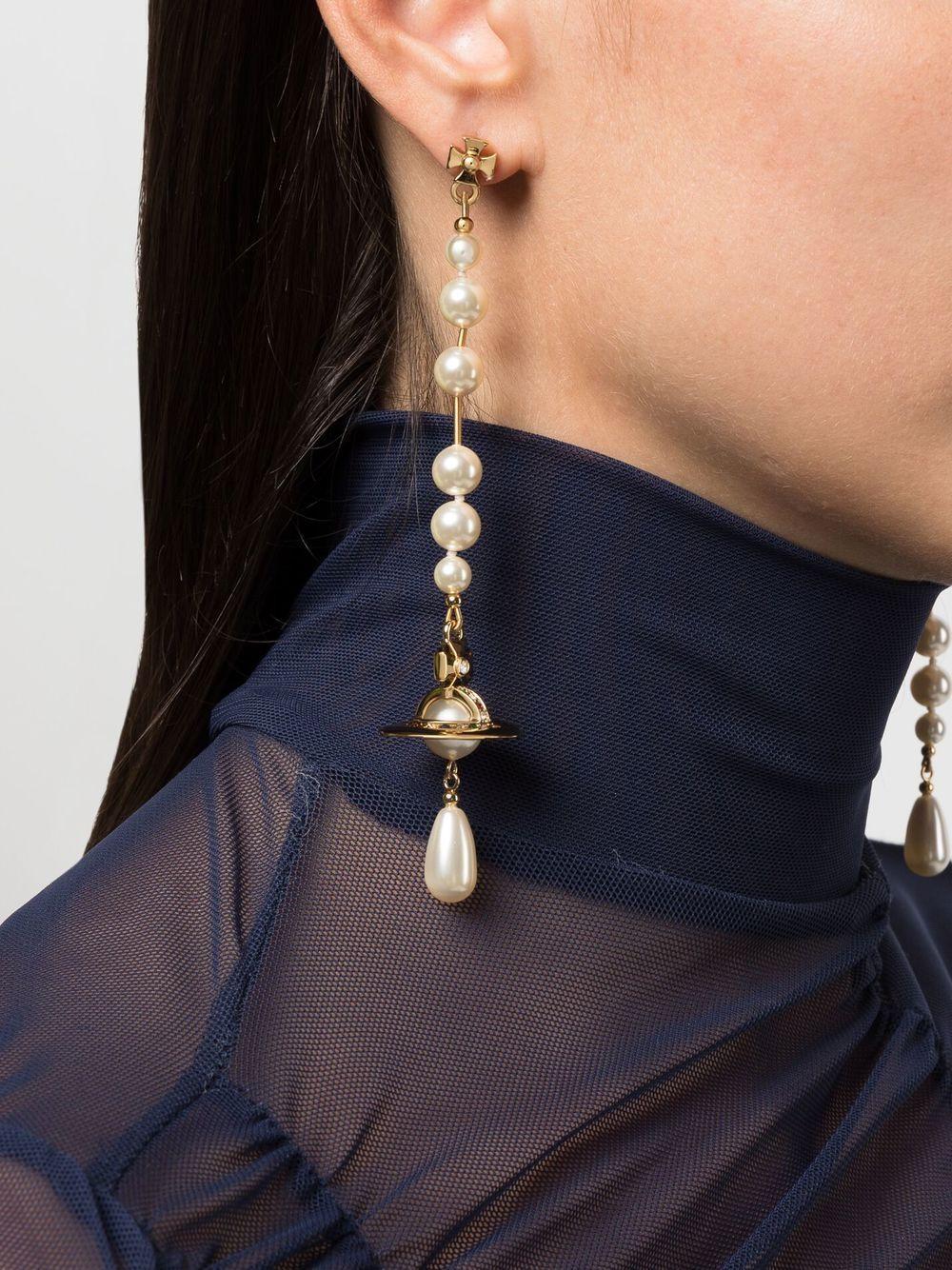 faux-pearl drop earrings Product Image