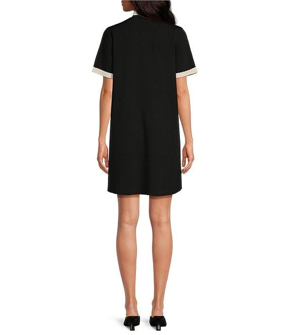 Tara Jarmon Rosane Mock Neck Short Sleeve Knitted Dress Product Image