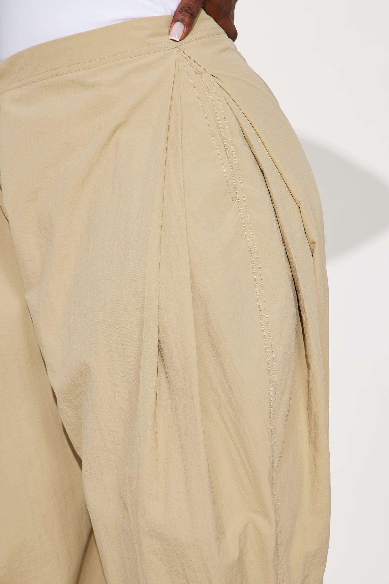 Nylon Windbreaker Pant - Taupe Product Image