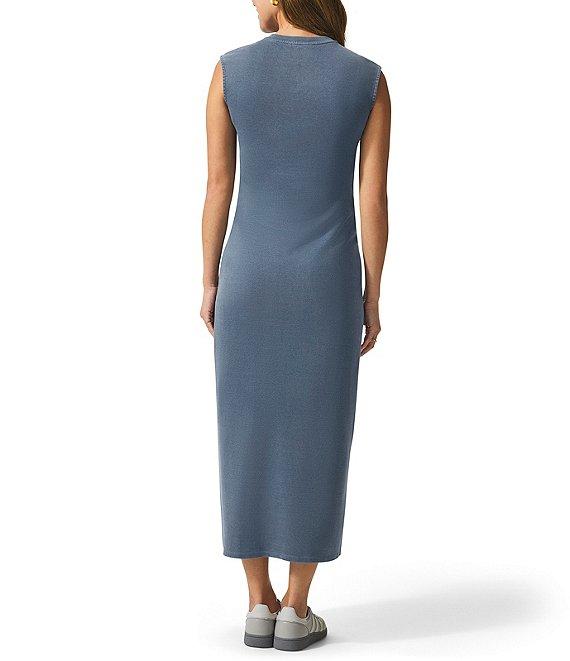 Splendid Indigo Cotton Crew Neck Tank Maxi Dress Product Image