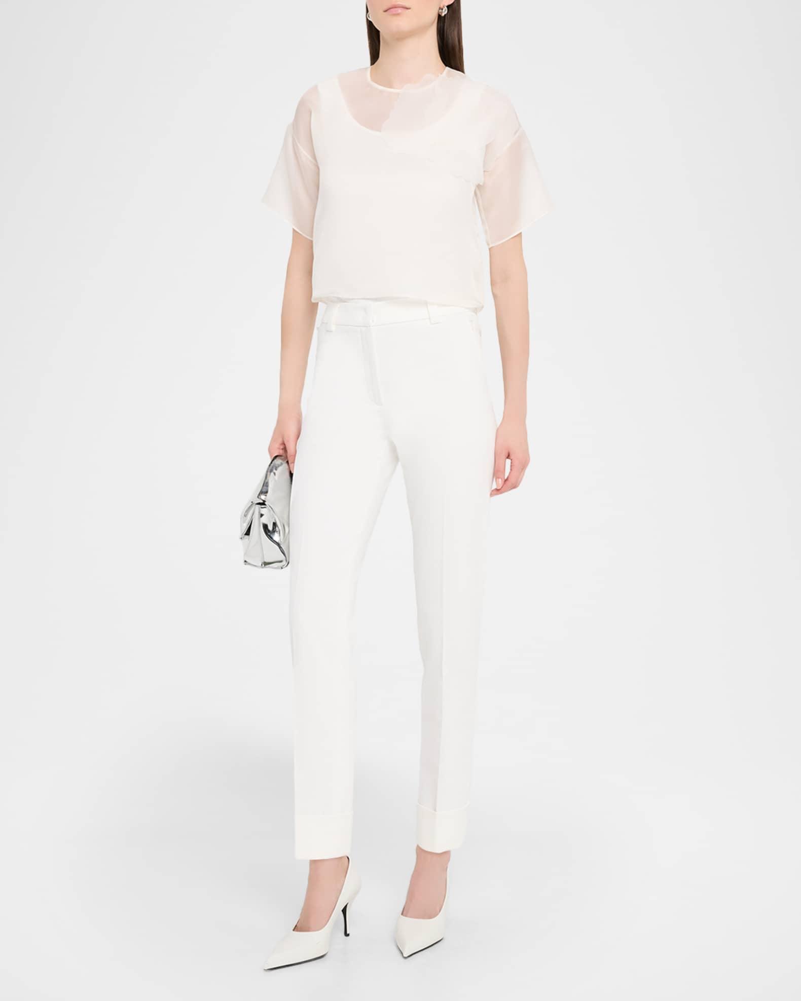 3D Anemone Silk Organza Blouse Product Image