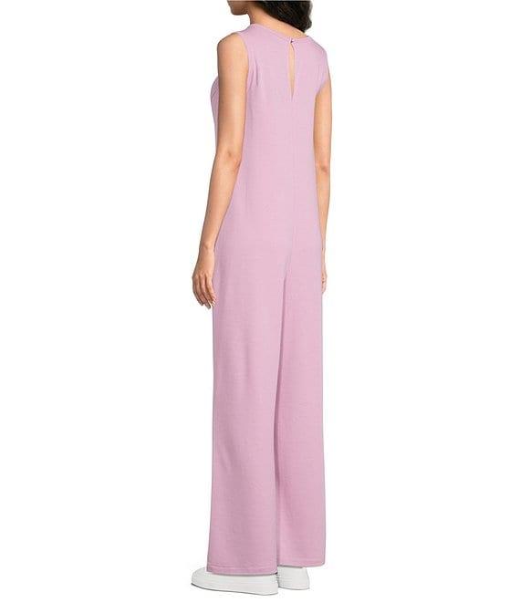 Kinesis V-Neck Sleeveless Wide Leg Jumpsuit Product Image