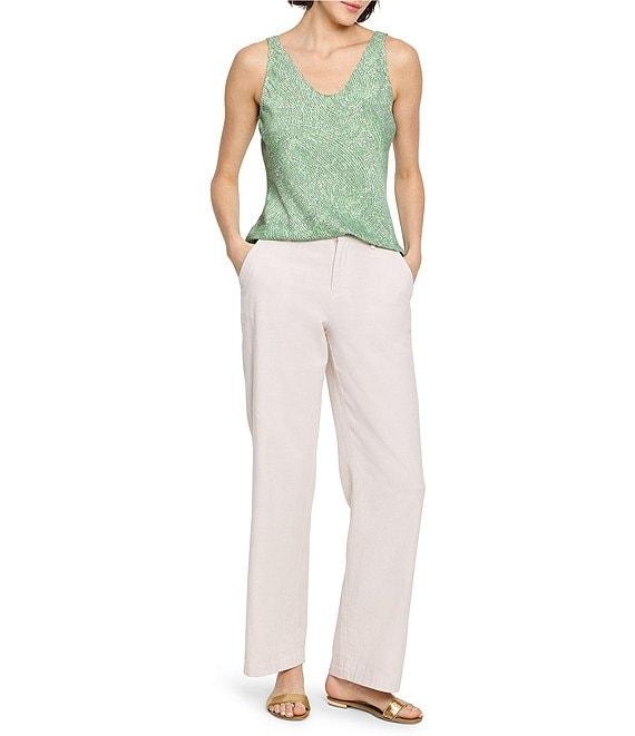 NIC + ZOE Swirling Sands Woven V-Neck Sleeveless Tank Product Image