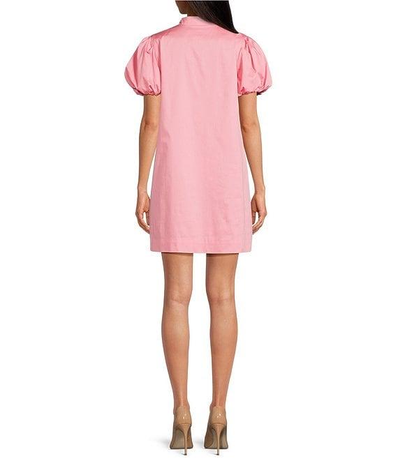 J.Marie Maggie Floral Lace Split V-Neck Long Sleeve Shift Dress Product Image