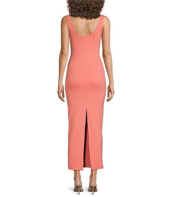 Good American Sculpting Square Neck Modern Tank Sleeveless Maxi Dress Product Image