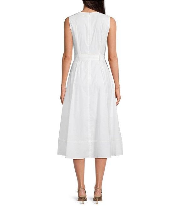 Calvin Klein Belted High-Low Hem Midi Dress Product Image