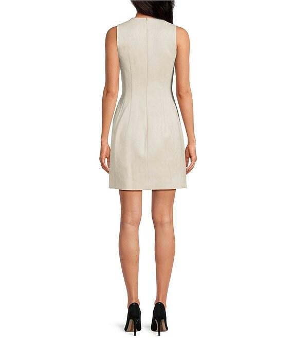 Layered With Love Paris Crew Neck Long Sleeve Scallop Hem Lace Fit & Flare Mini Dress Product Image