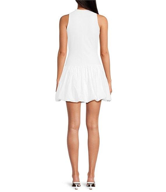 Gianni Bini Beth Crew Neck Sleeveless Bubble Hem Mini Dress Product Image