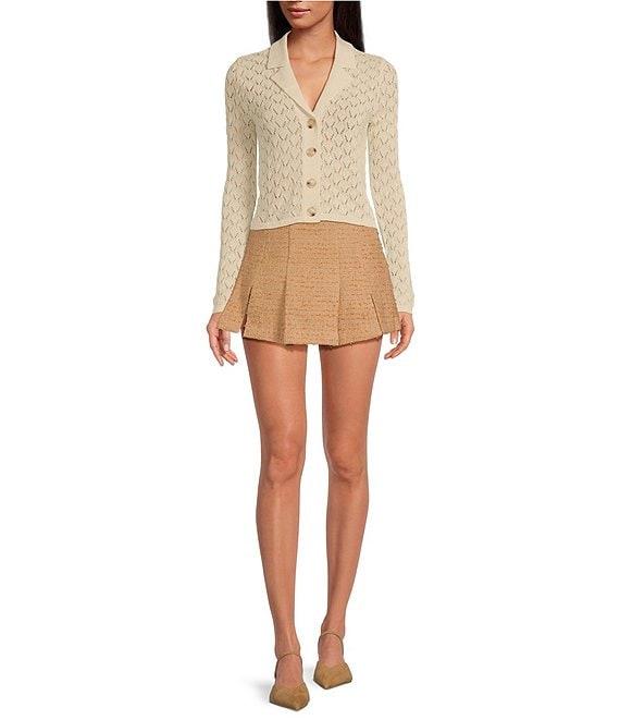 ASTR The Label Bronwyn Pleated Button Mini Skort Product Image