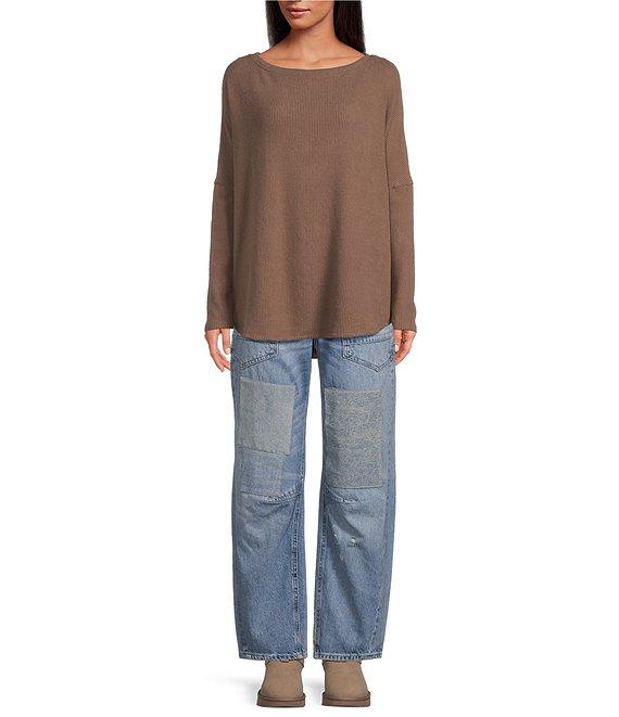 Free People Moxie Low Rise Pull-On Barrel Jeans Product Image