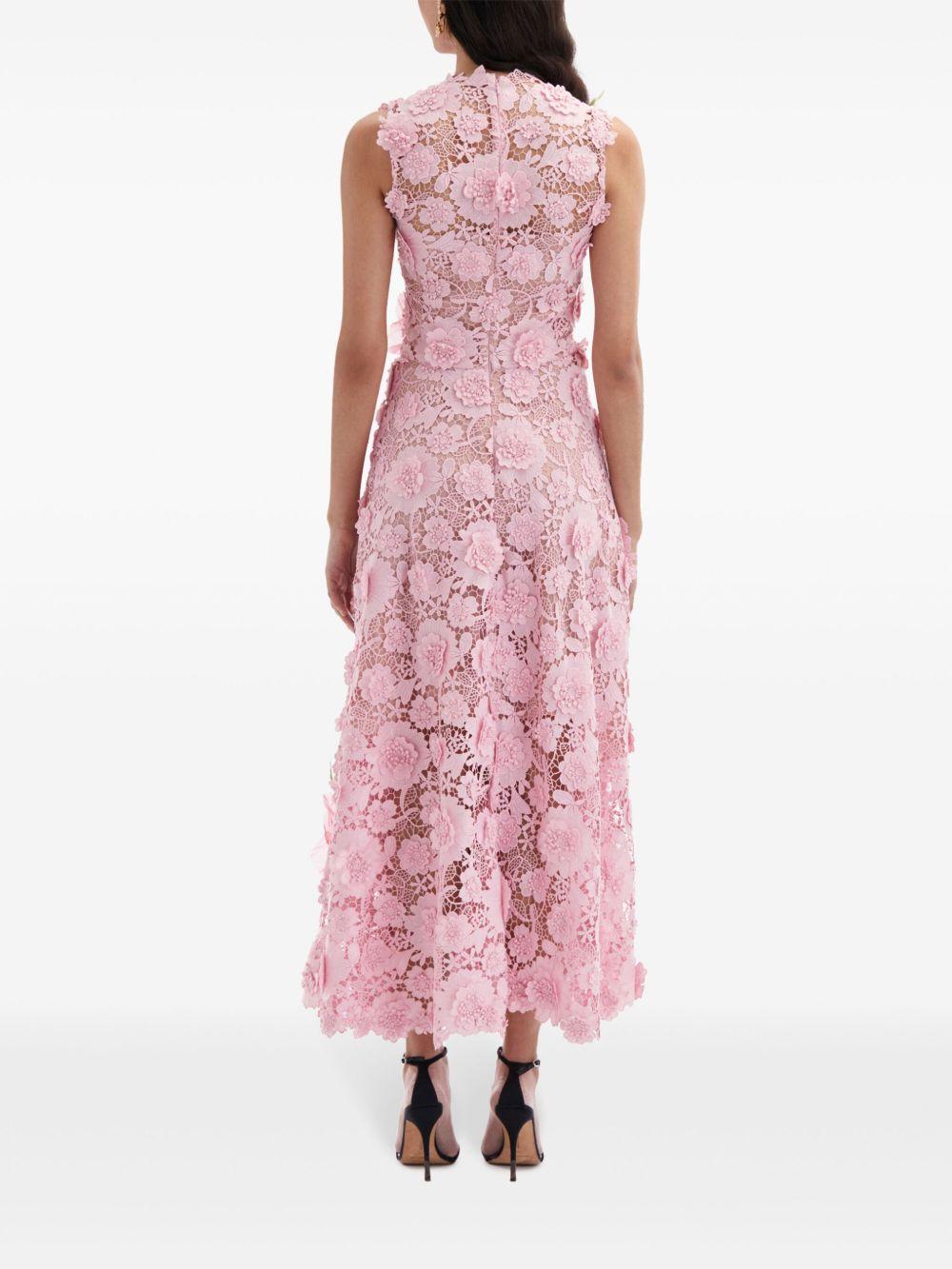 Hibiscus guipure sleeveless dress Product Image