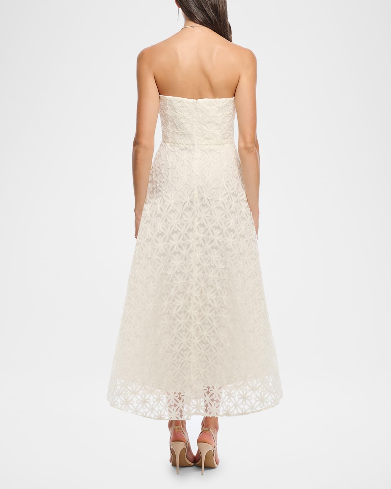 Strapless Floral Applique Maxi Dress Product Image