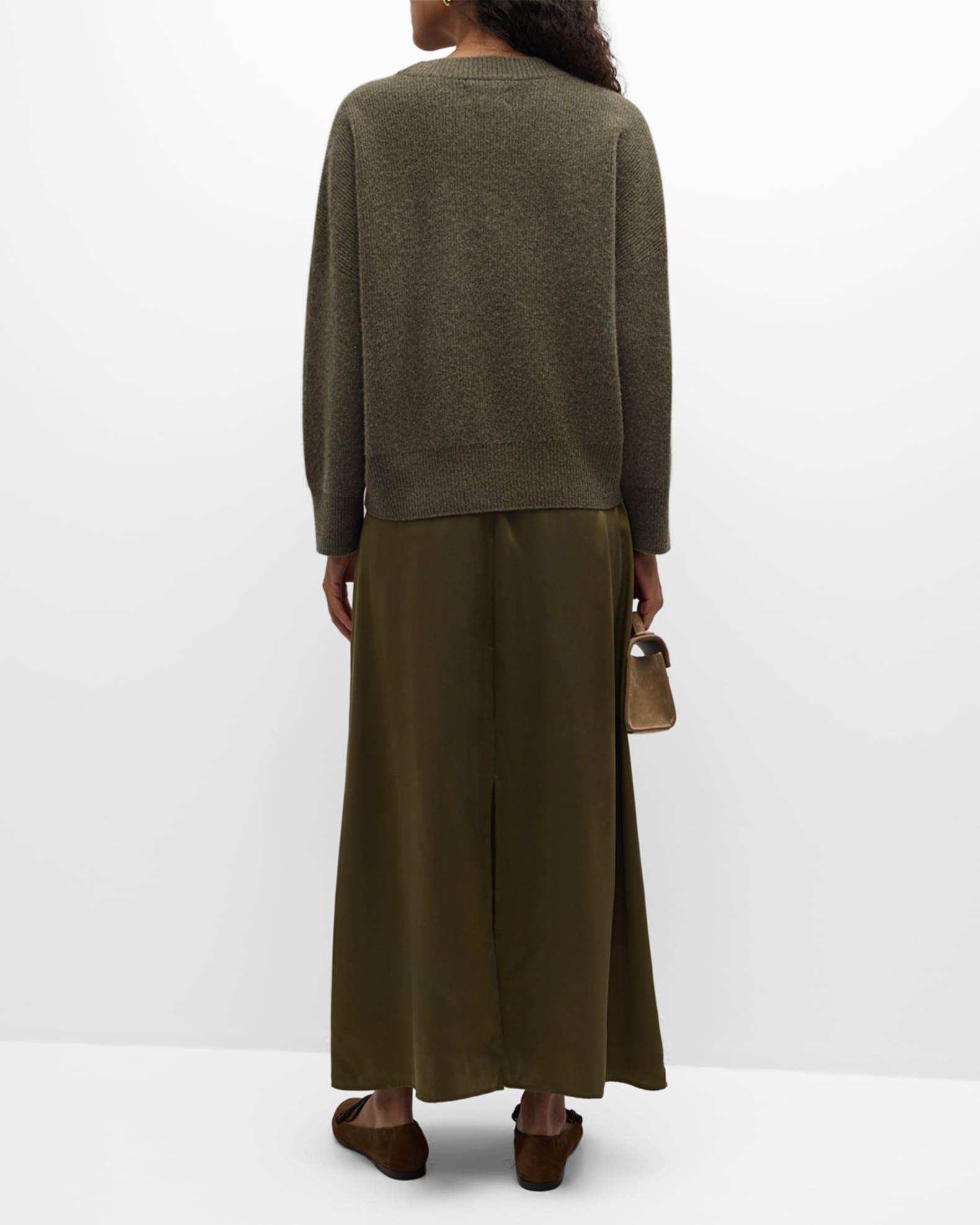 Sela A-Line Silk Maxi Skirt Product Image