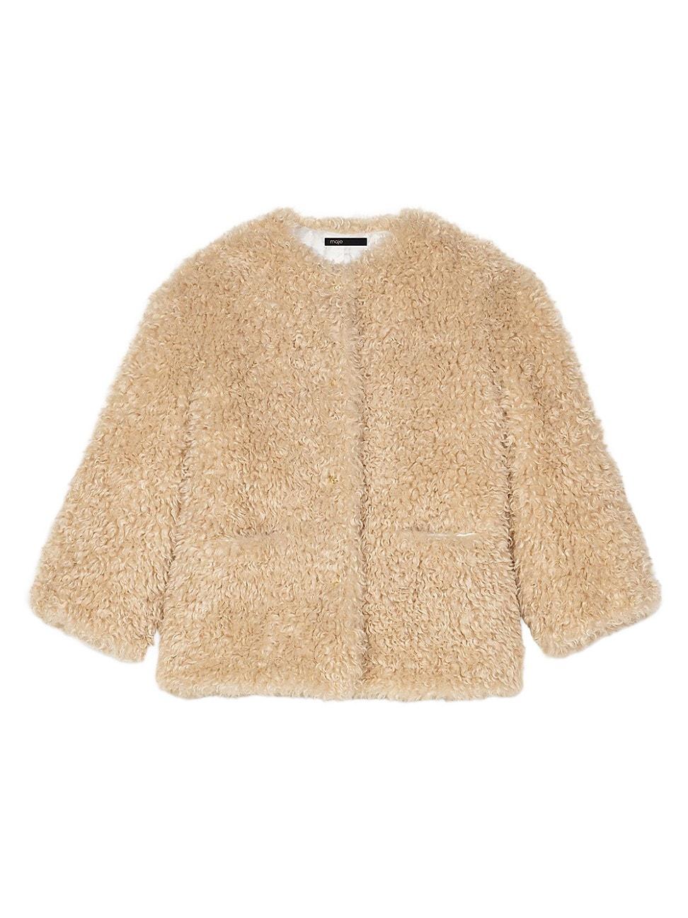 Womens Short Faux Fur Coat Product Image
