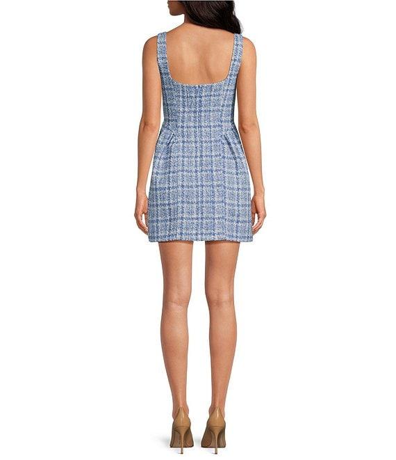 Gianni Bini Eliza Tweed Button Detail A-Line Dress Product Image