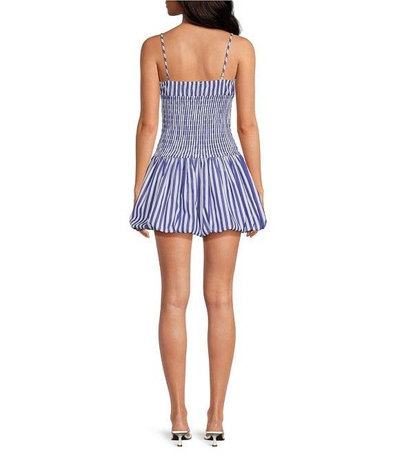Gianni Bini Ellie Stripe Smocked Drop Waist Bubble Hem Dress Product Image