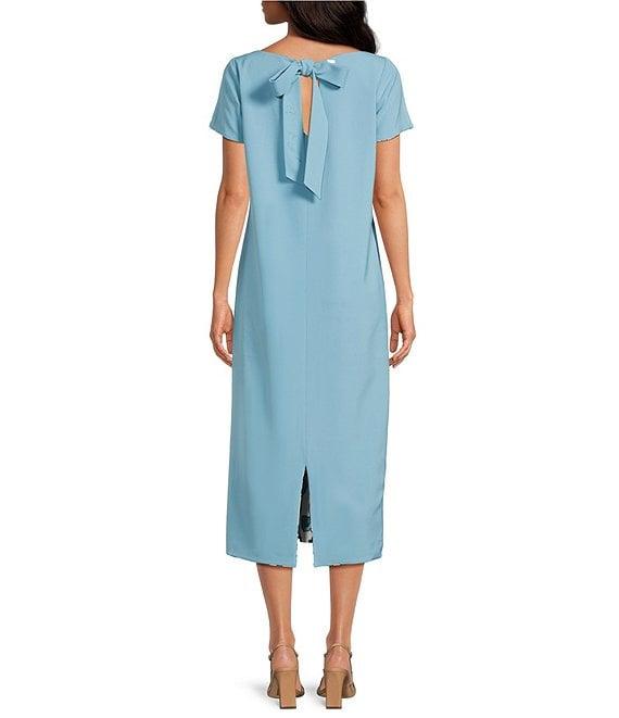 Mestiza New York Adria Reversible Boat Neck Bow Detail Pocketed Column Dress Product Image