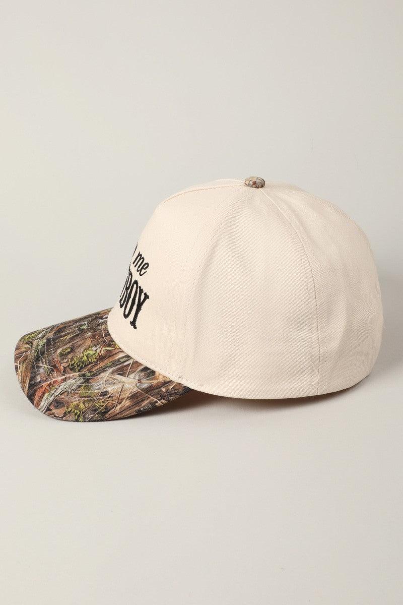 Kiss Me Cowboy Camo Trucker Hat Product Image