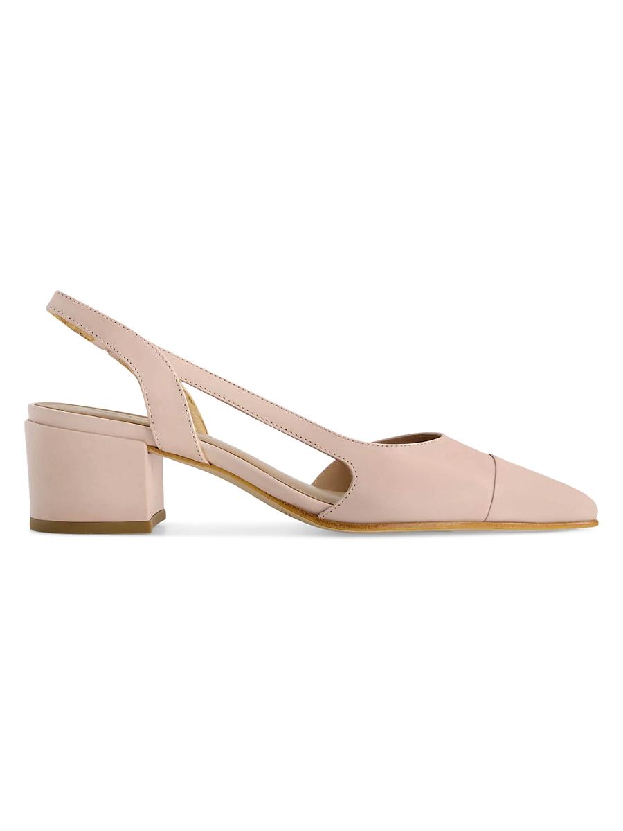 Womens Monroe Leather Slingback Pumps Product Image