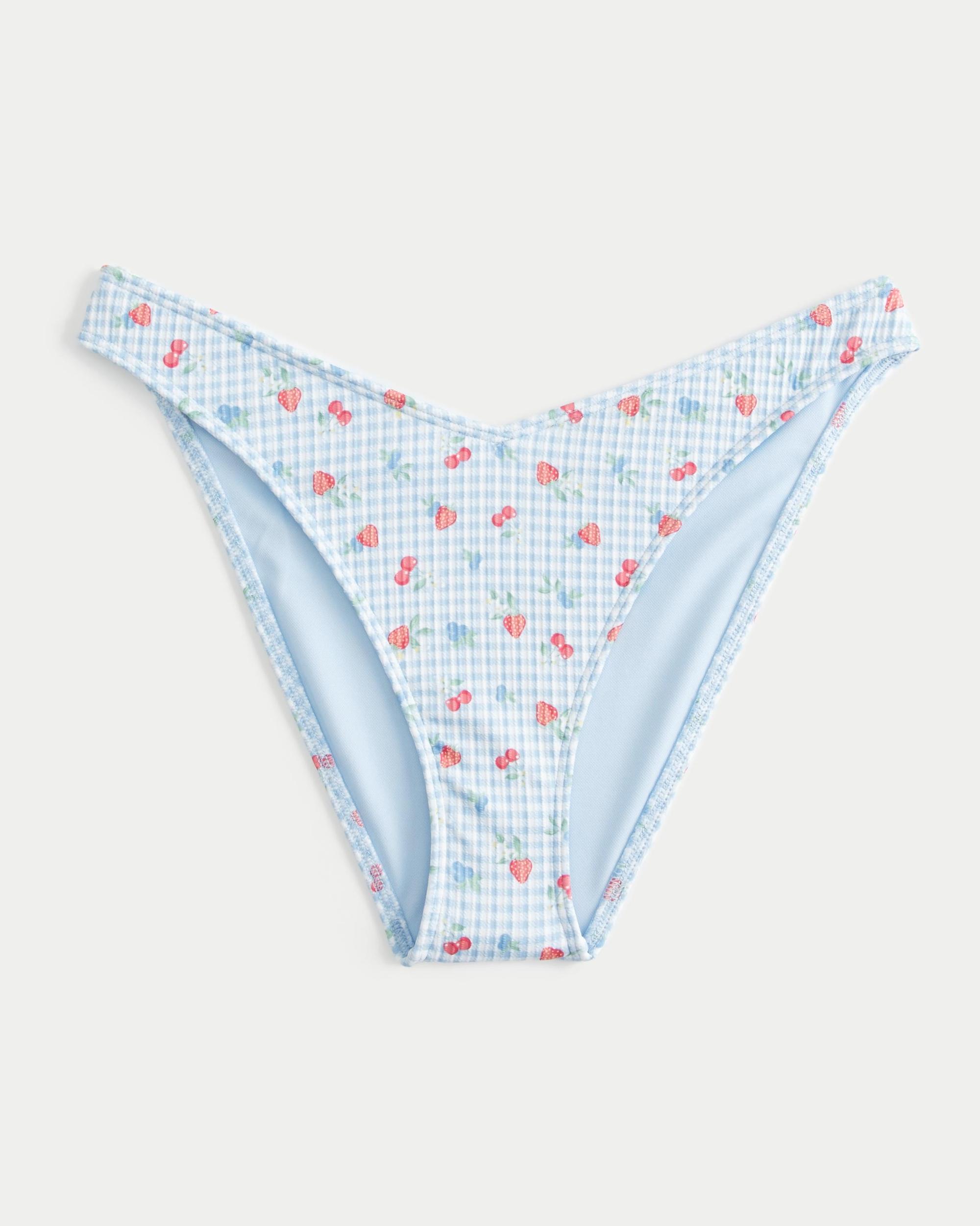 Ribbed High-Leg Cheeky Bikini Bottom Product Image
