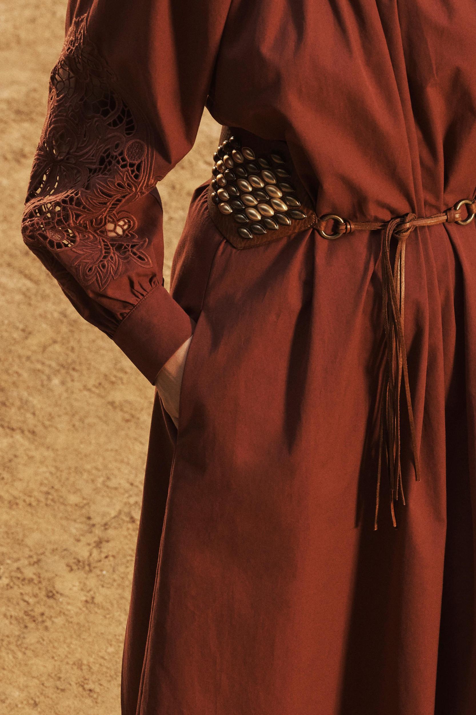 LIMITED EDITION EMBROIDERED POPLIN DRESS Product Image