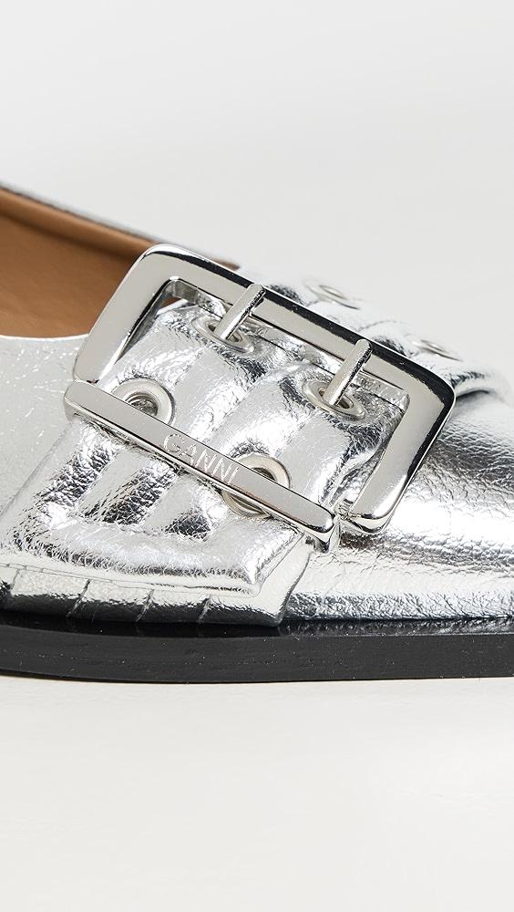 GANNI Buckle Ballerina Flats | Shopbop Product Image