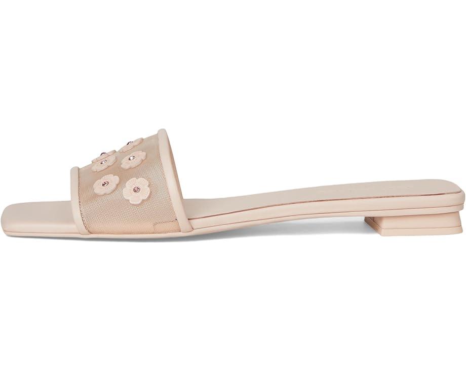 Sculpted C Metallic Leather Flat Sandals Product Image