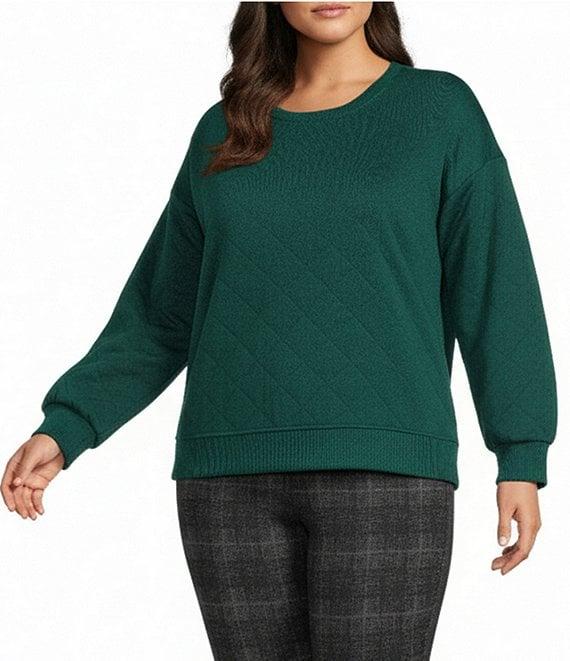 Westbound Plus Size Quilted Long Sleeve Top Product Image