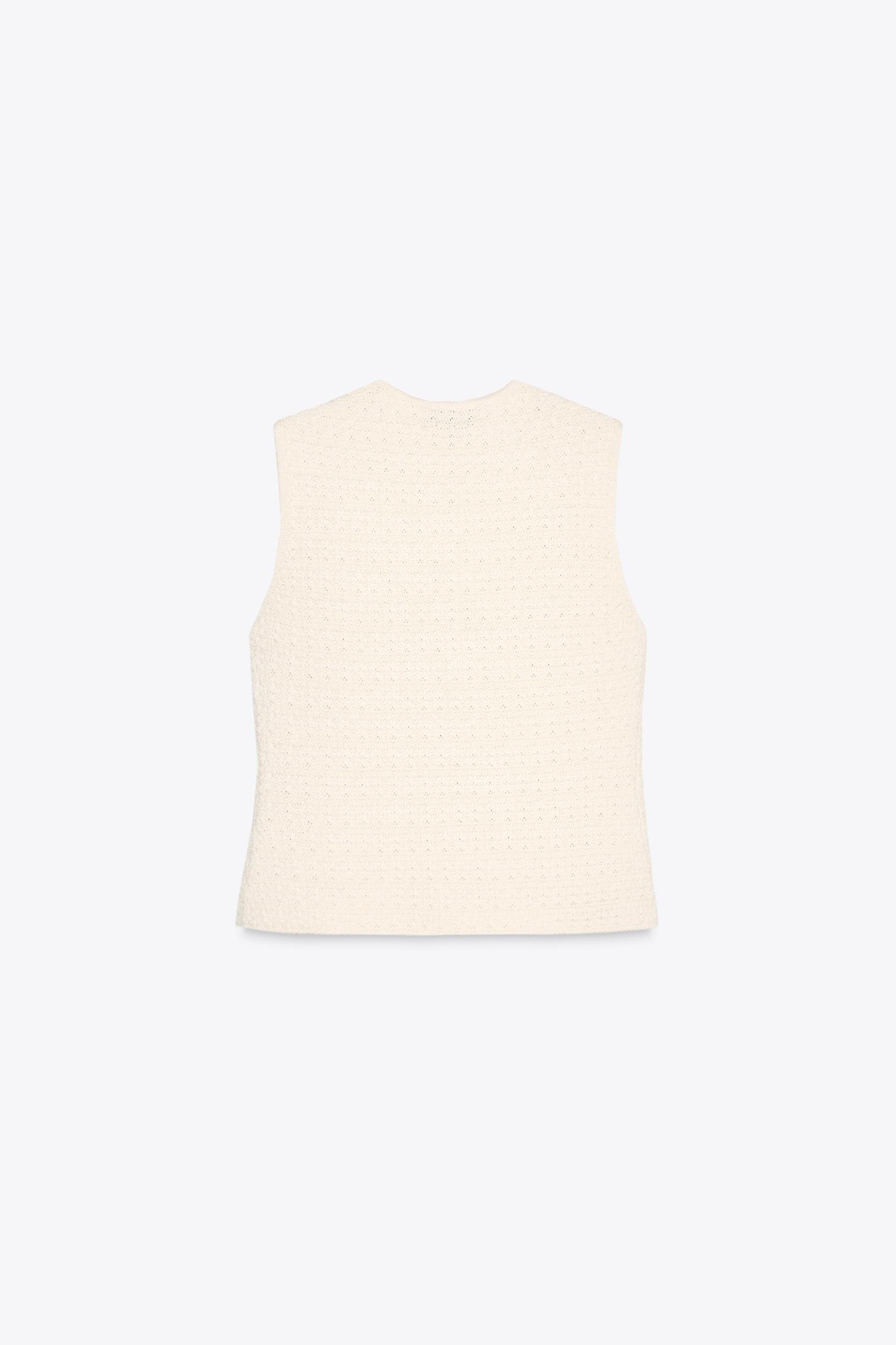 TEXTURED KNIT VEST Product Image