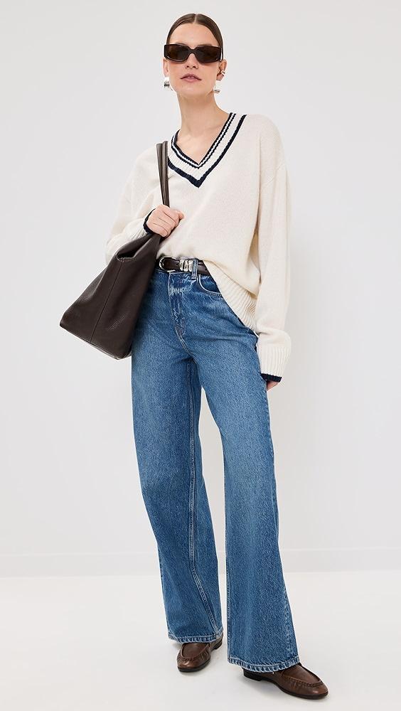 Reformation Jadey Cashmere Oversized V Neck Sweater | Shopbop Product Image