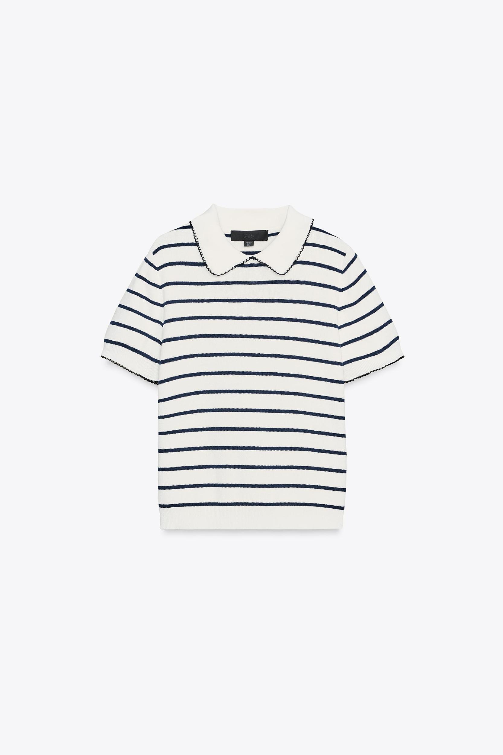 CONTRAST TRIM KNIT TOP Product Image