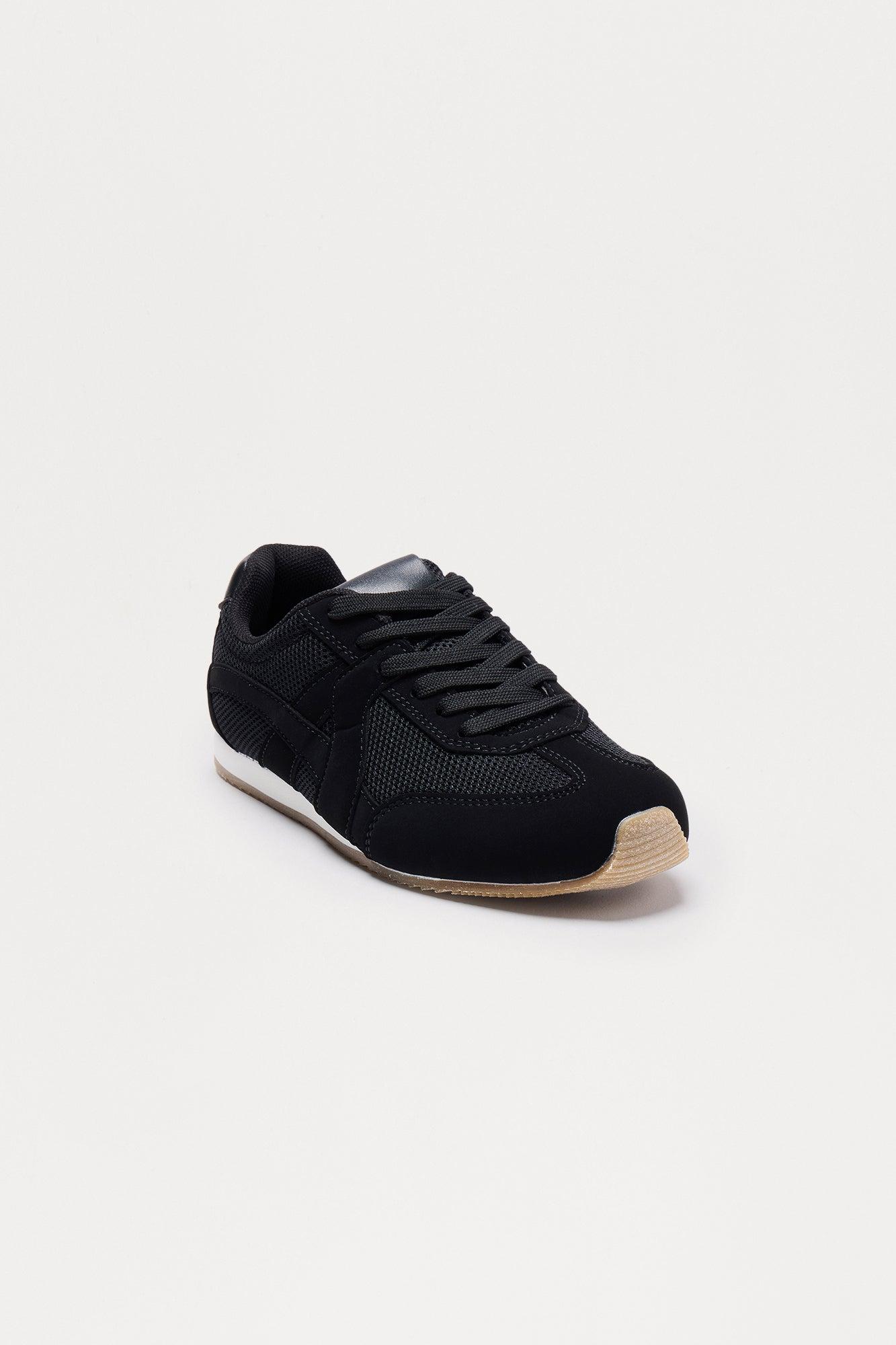 Glen Lace Up Sneakers - Black Female Product Image