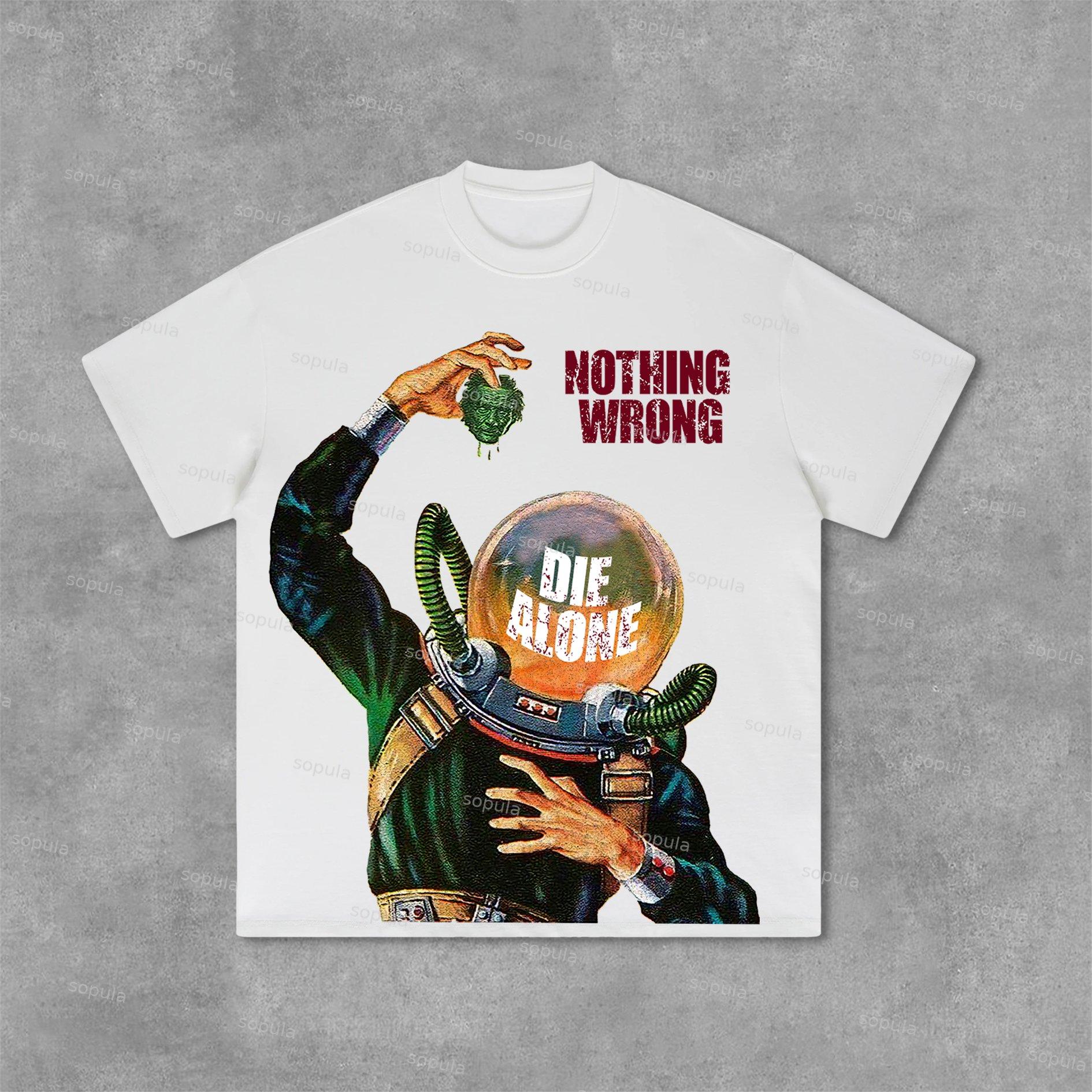 Sopula Nothing Wrong Graphic Print Cotton T-Shirt Product Image