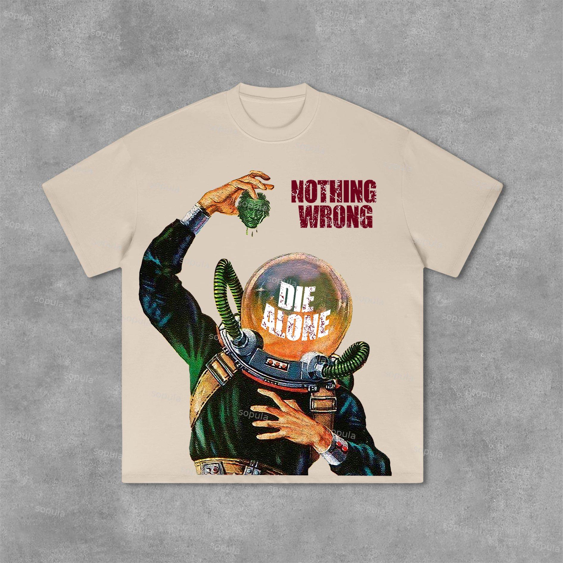 Sopula Nothing Wrong Graphic Print Cotton T-Shirt Product Image