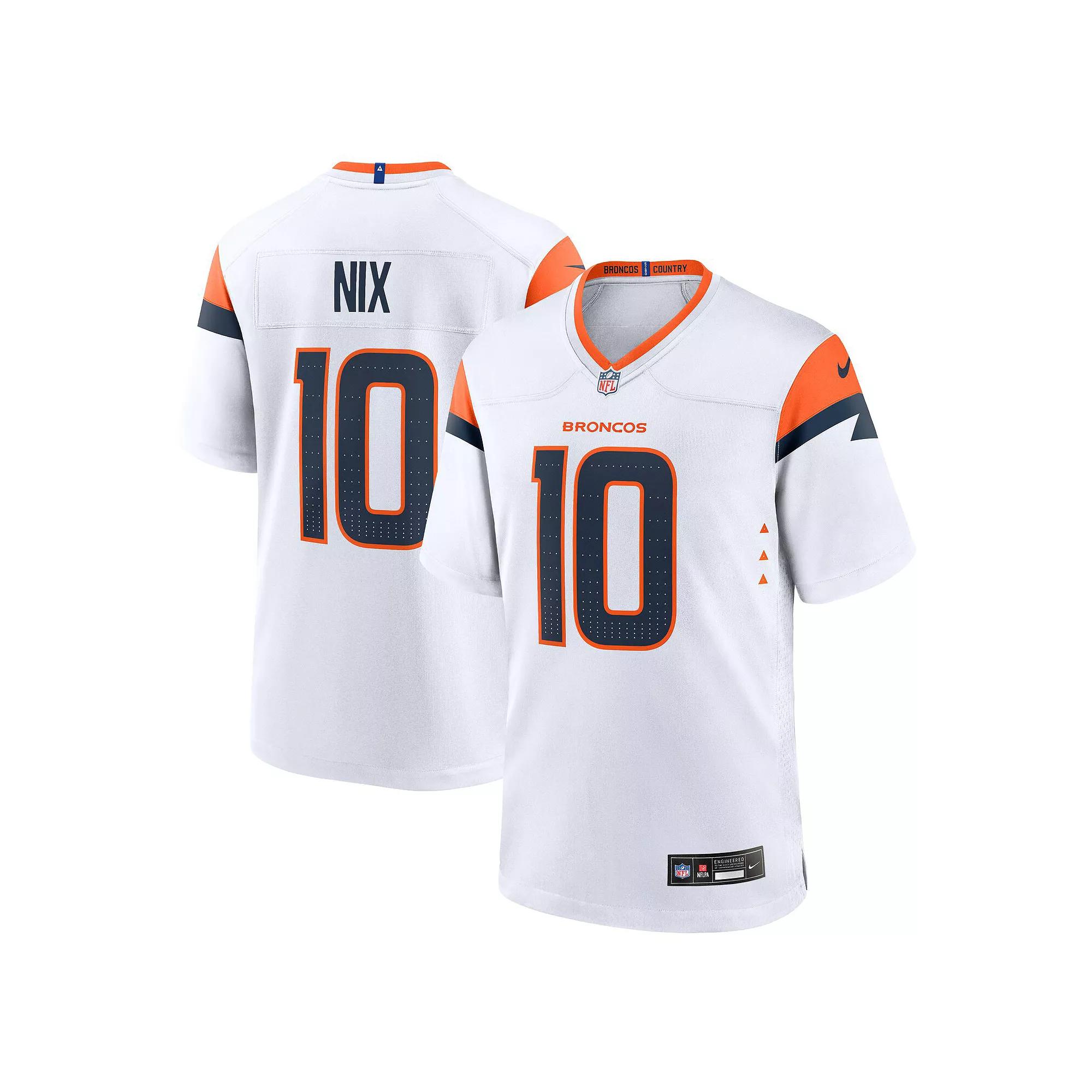 Men's Nike Bo Nix  White Denver Broncos Game Jersey, Size: 3XL Product Image