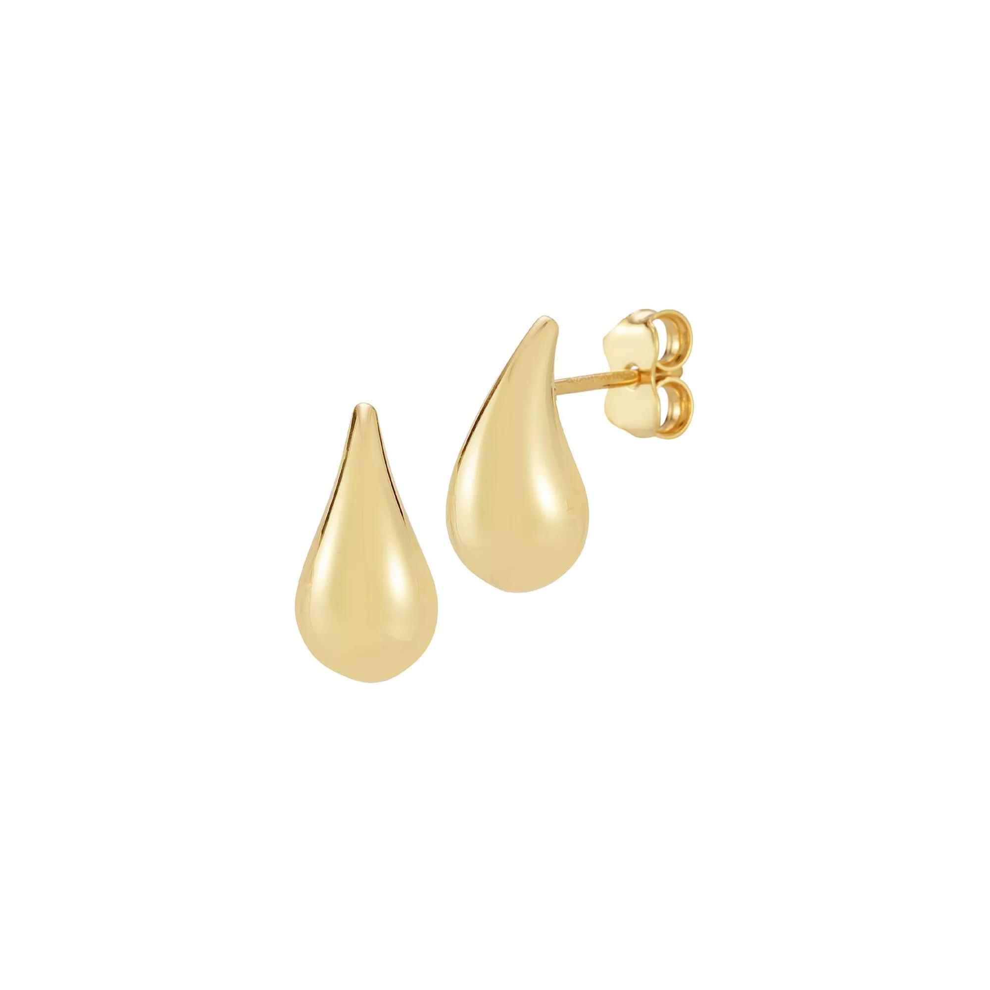 LUMINOR GOLD 14k Gold Teardrop Stud Earrings, Women's Product Image