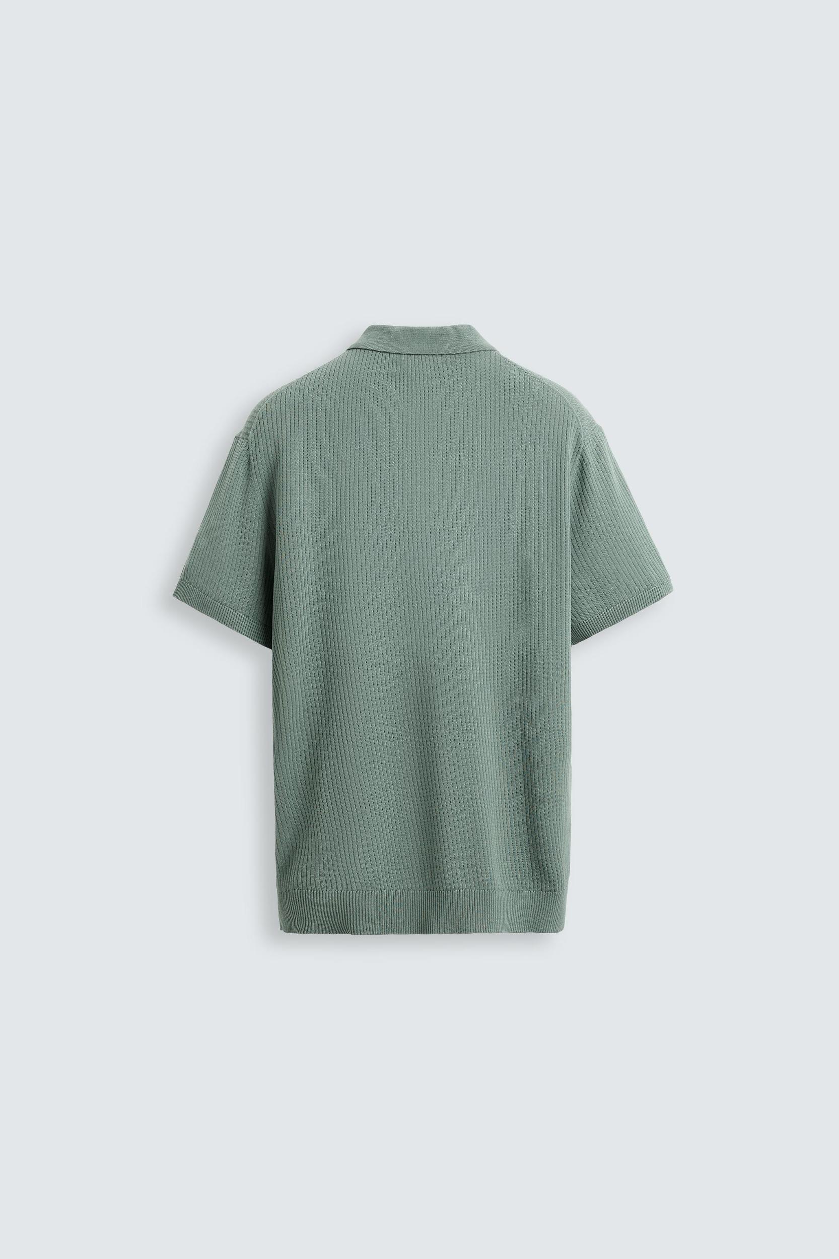 RIB KNIT POLO SHIRT Product Image