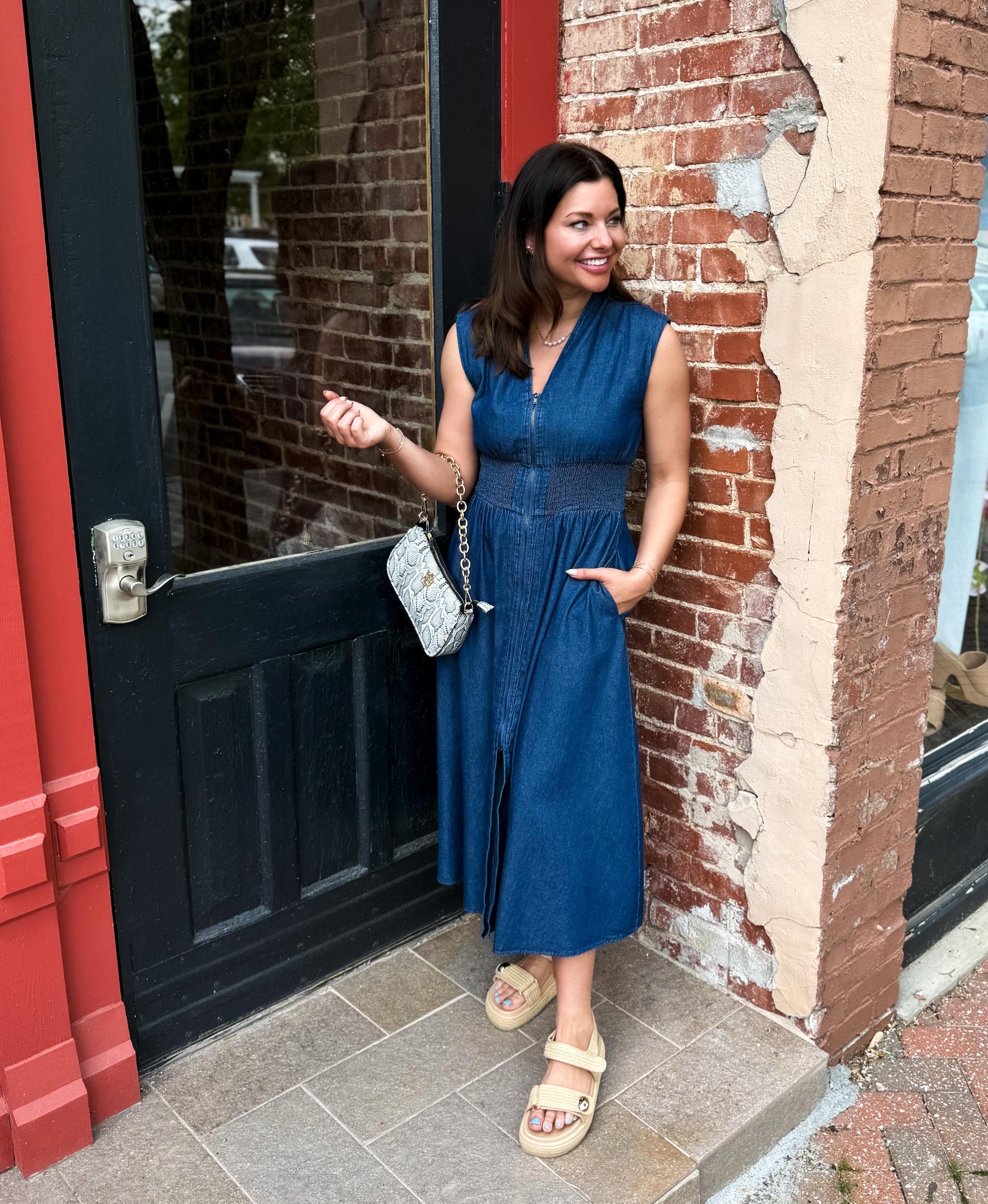 Everyday Denim Midi Dress Product Image