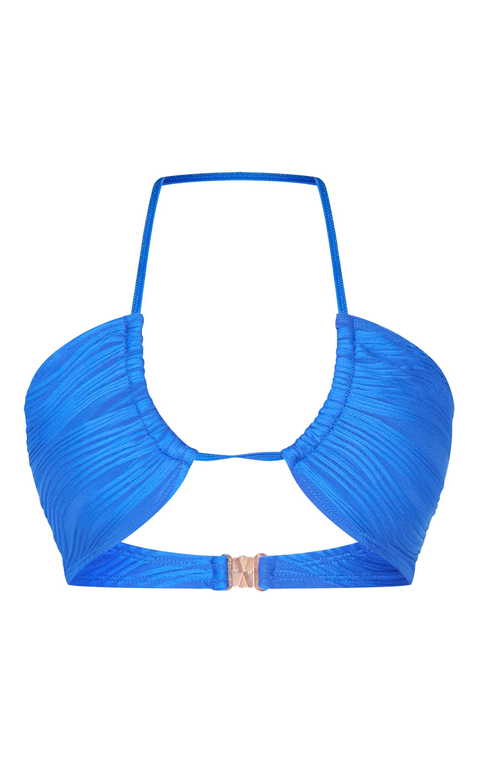 Cobalt Textured Bandeau Bikini Top Product Image