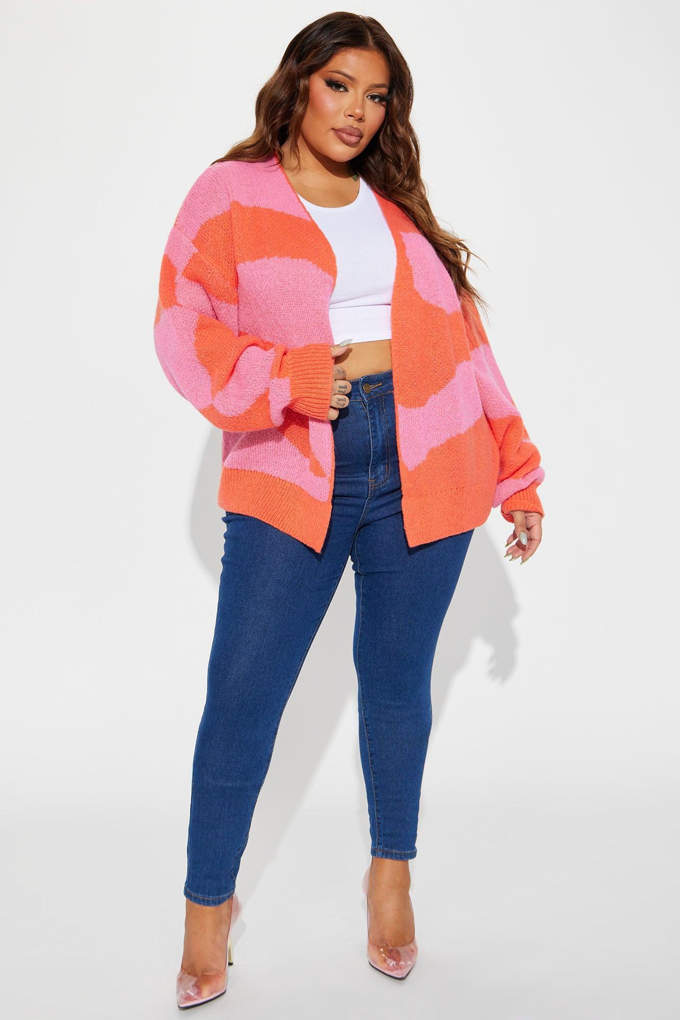 All Mixed Up Cardigan - Pink/combo Product Image