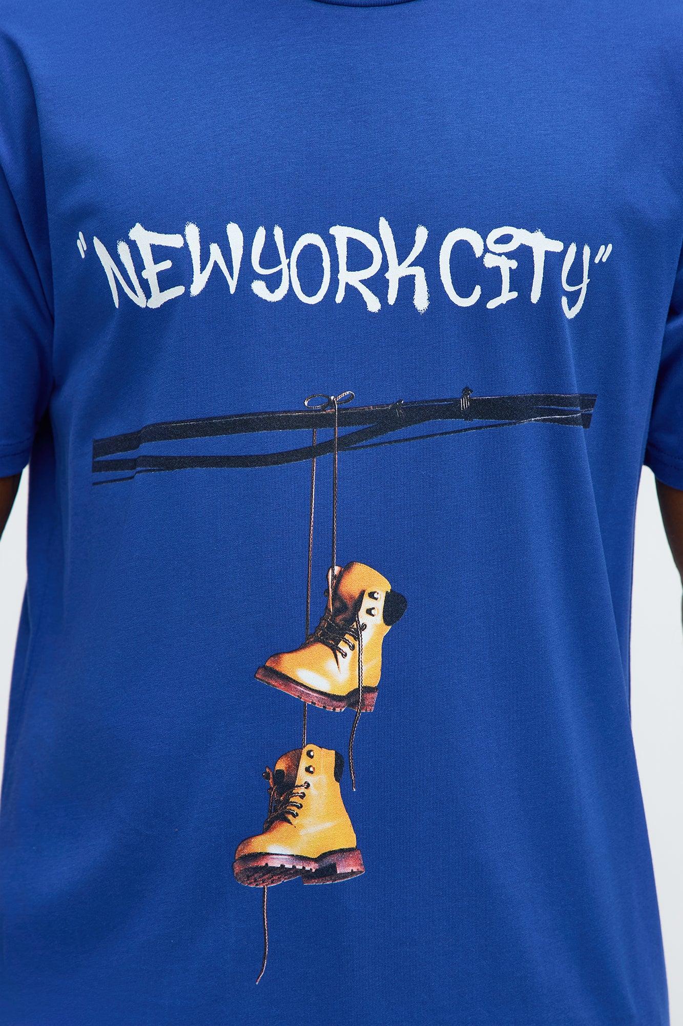 NYC Boots Short Sleeve Tee - Blue Male Product Image