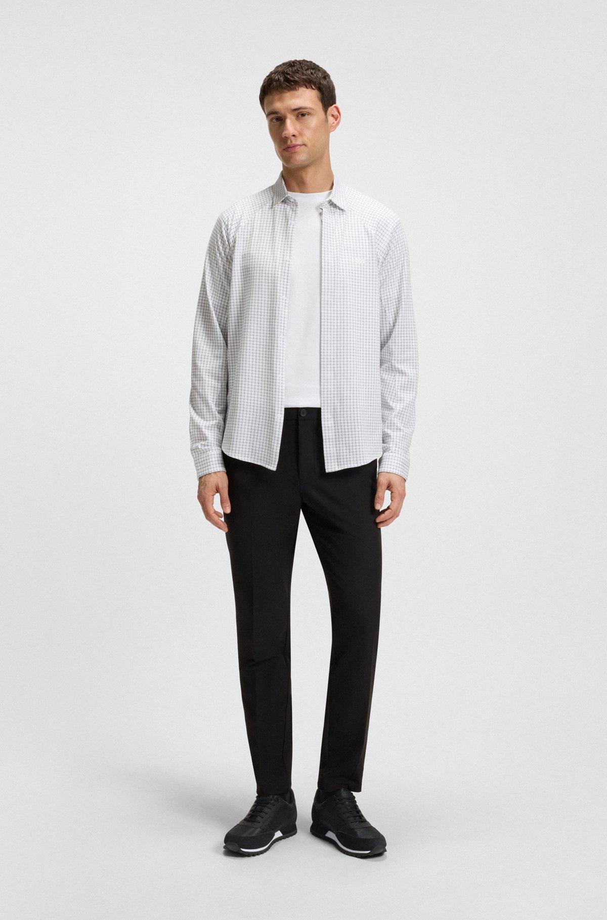 Running-inspired trainers with faux-leather trims Product Image