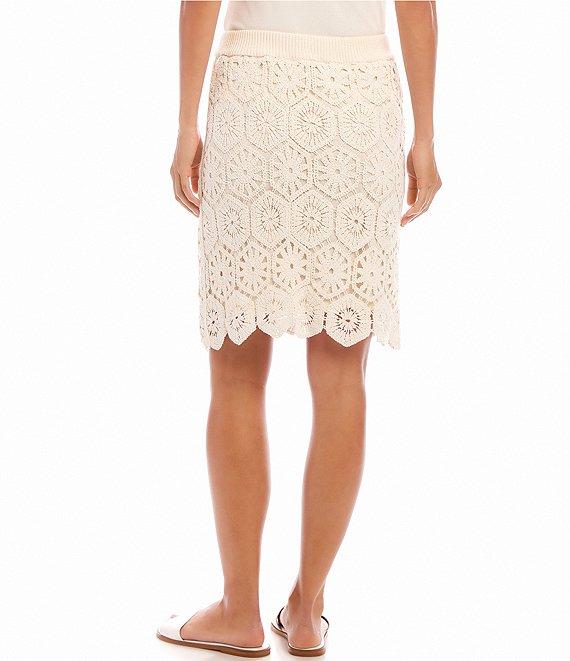 Karen Kane Hexagon Squares Crochet Skirt Product Image