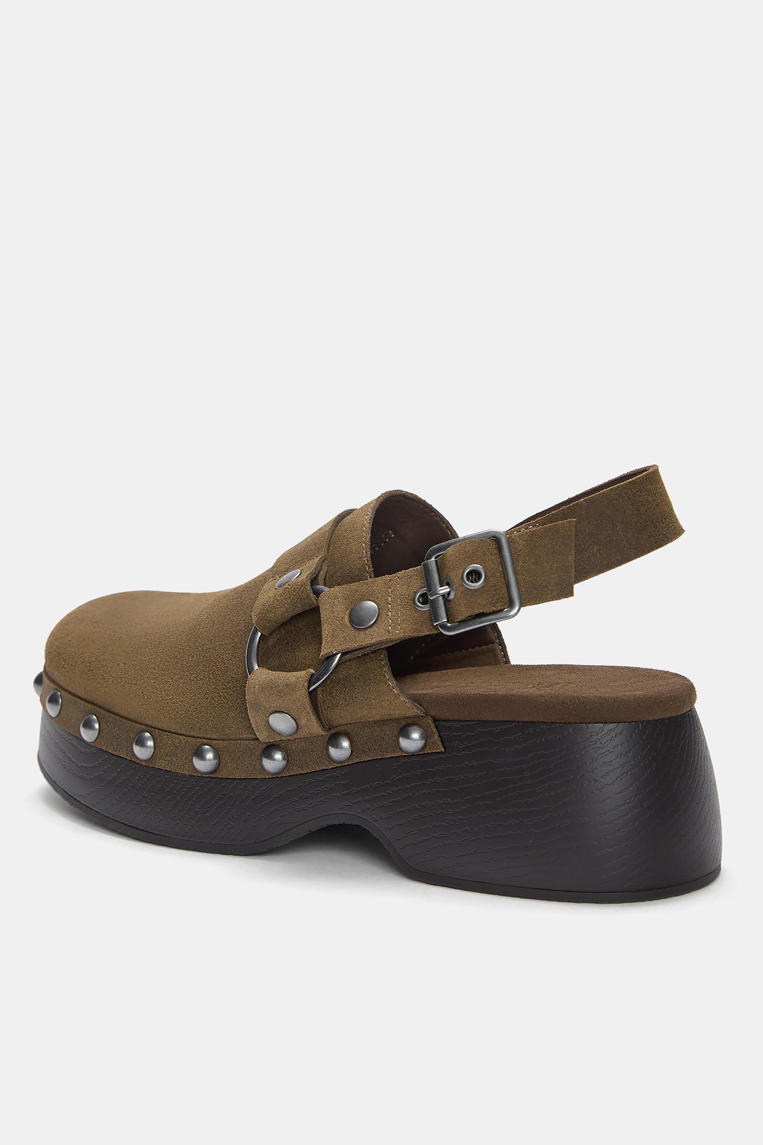 Leather clogs with buckle Product Image