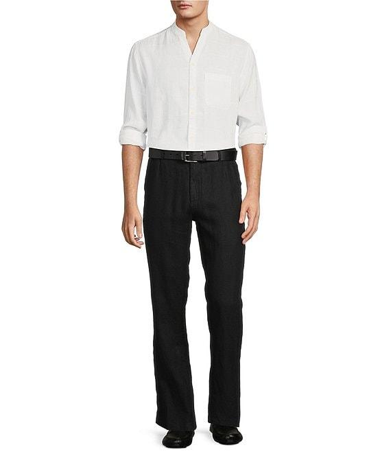 Caribbean Big & Tall Flat Front Fancy Linen Pants Product Image